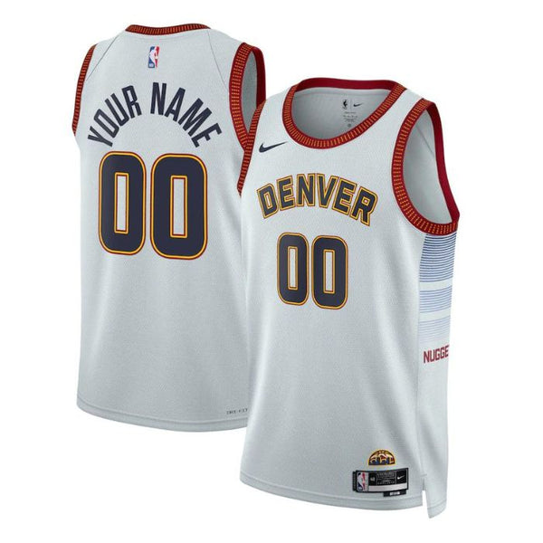 Denver Nuggets Unisex 2022/23 Swingman Custom Pro Jersey - City Edition - Gray - Champions Jerseys