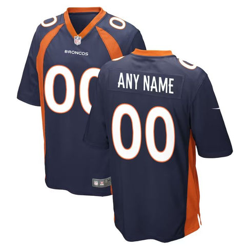 Denver Broncos Team Alternate Custom Pro Game Jersey - Navy - Champions Jerseys