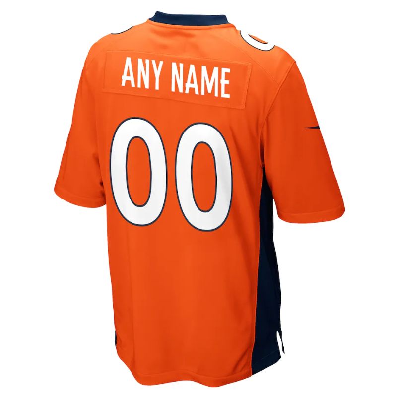 Denver Broncos Team Custom Game Jersey - Orange - Champions Jerseys
