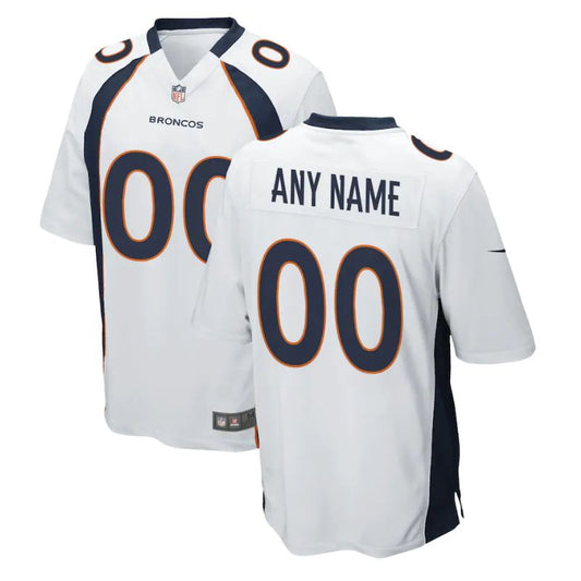 Denver Broncos Team Custom Game Unisex Jersey - White - Champions Jerseys