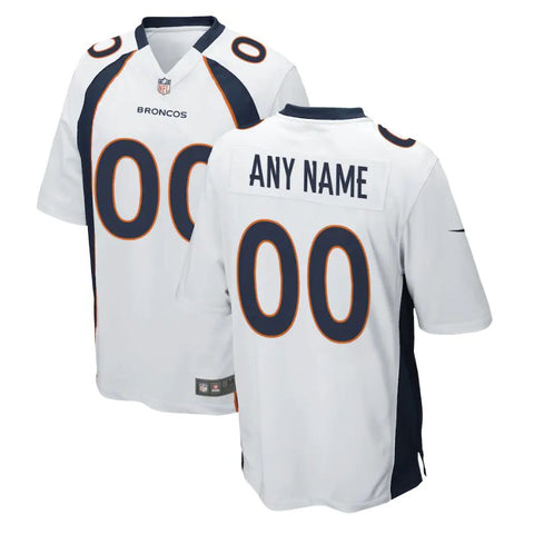 Denver Broncos Team Custom Game Unisex Jersey - White - Champions Jerseys