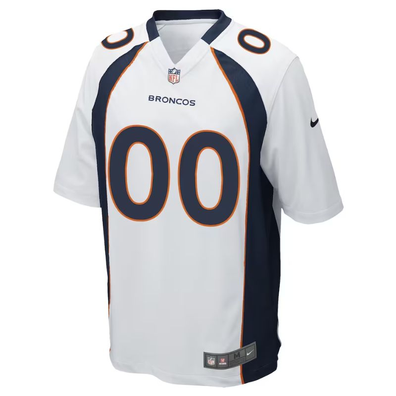 Denver Broncos Team Custom Game Unisex Jersey - White - Champions Jerseys