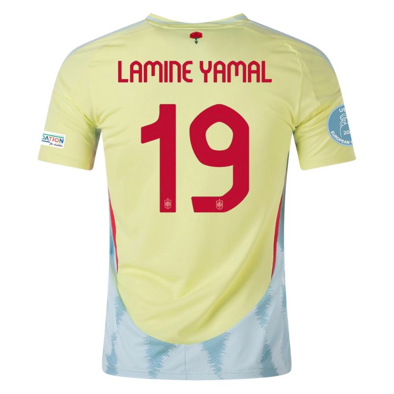 LAMINE YAMAL SPAIN 24/25 EURO CHAMPIONS AWAY JERSEY BY ADIDAS