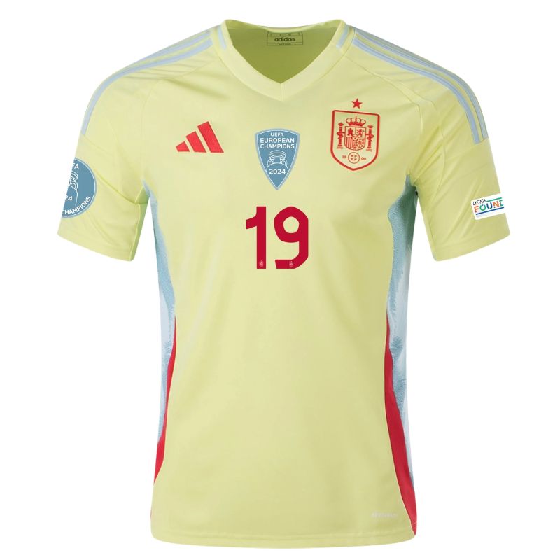 LAMINE YAMAL SPAIN 24/25 EURO CHAMPIONS AWAY JERSEY BY ADIDAS