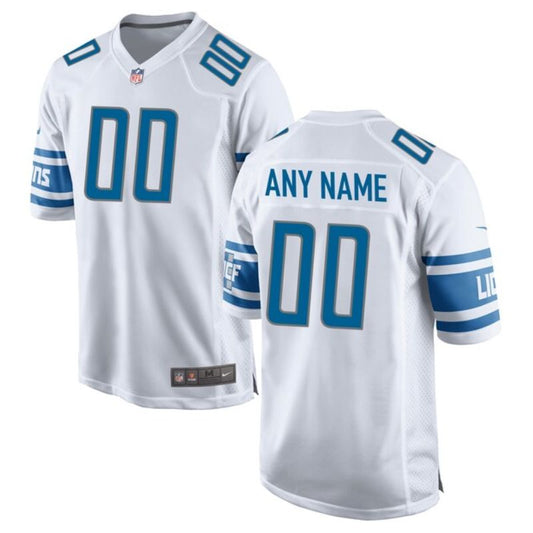 Detroit Lions Team Custom Pro Game Unisex Jersey - White - Champions Jerseys