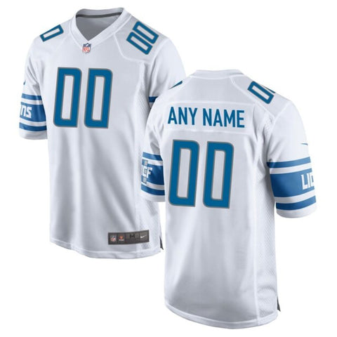 Detroit Lions Team Custom Pro Game Unisex Jersey - White - Champions Jerseys