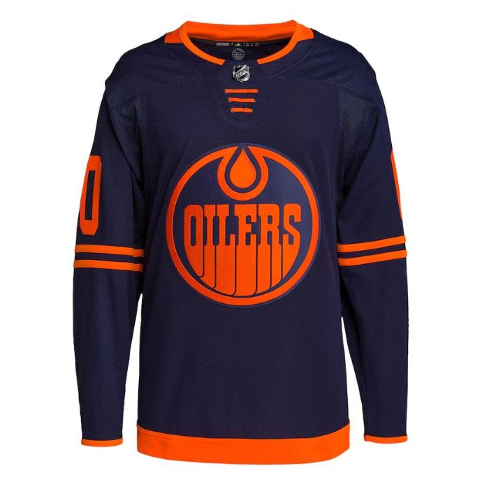 Edmonton Oilers Alternate Primegreen Unisex Pro Custom Jersey - Navy - Champions Jerseys