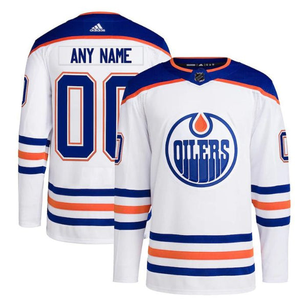 Edmonton Oilers Away Primegreen Unisex Pro Custom Jersey - White - Champions Jerseys