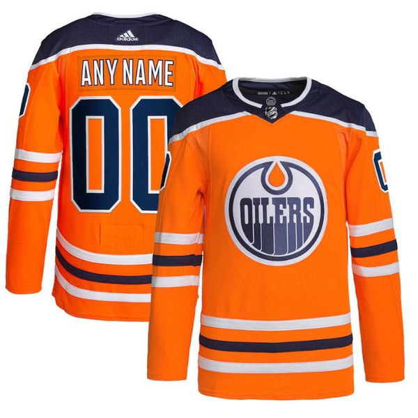 Edmonton Oilers Home Unisex Pro Custom Jersey - Orange - Champions Jerseys