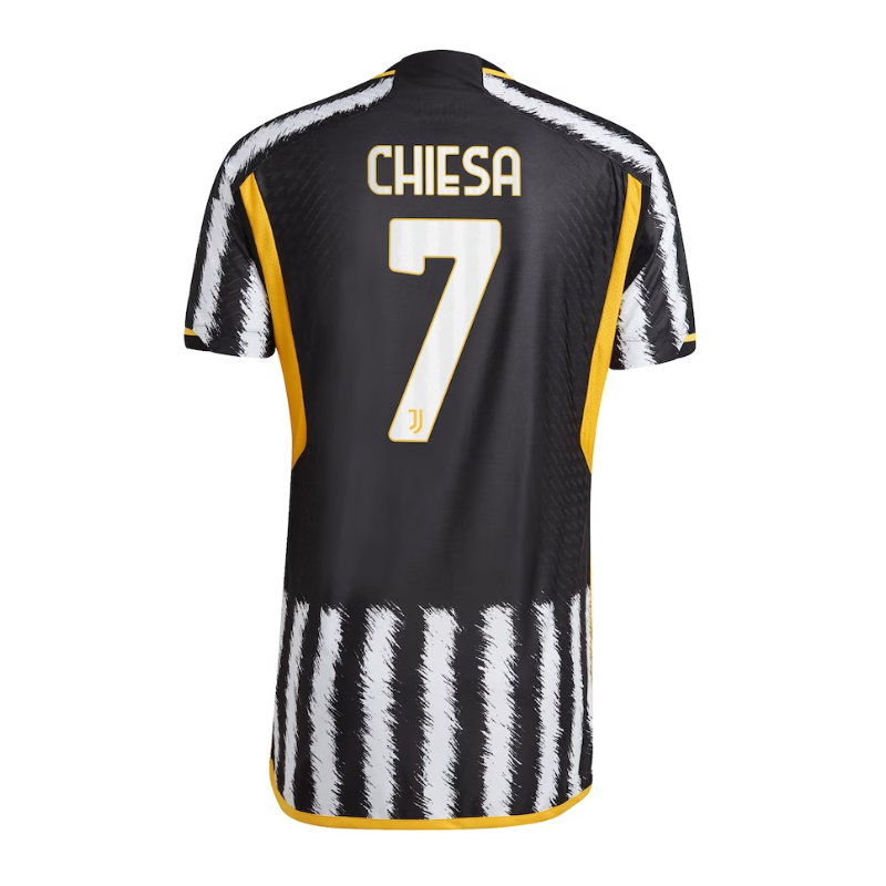 Federico Chiesa Juventus Shirt 2023/24 Home Player Jersey - Black - Jersey Teams World