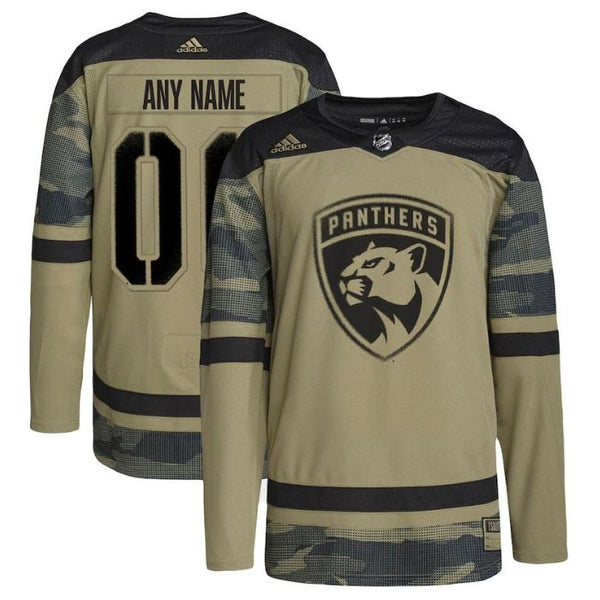 Florida Panthers Military Appreciation Team Custom Practice Jersey - Camo - Champions Jerseys