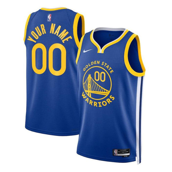 Golden State Warriors Unisex 2022/23 Swingman Custom Jersey Blue - Icon Edition - Champions Jerseys