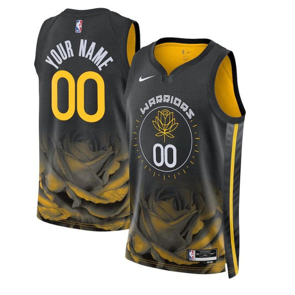 Golden State Warriors Unisex 2022/23 Swingman Customized Pro Jersey - City Edition - Black - Champions Jerseys