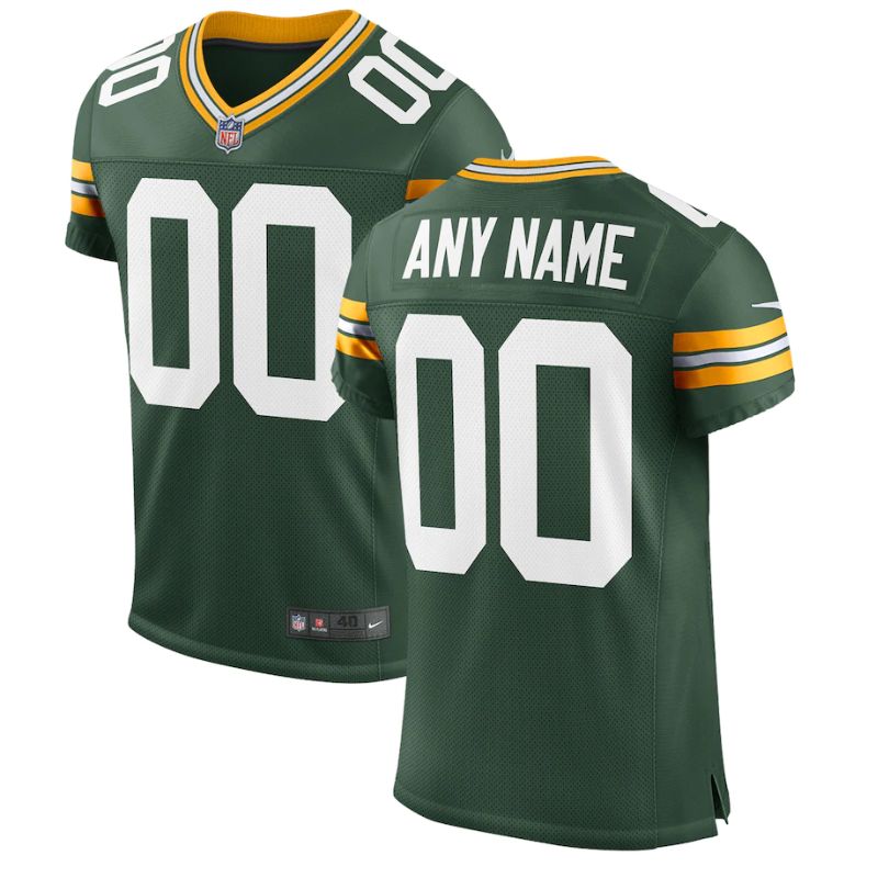 Green Bay Packers Team Classic Custom Elite Unisex Jersey - Green - Champions Jerseys