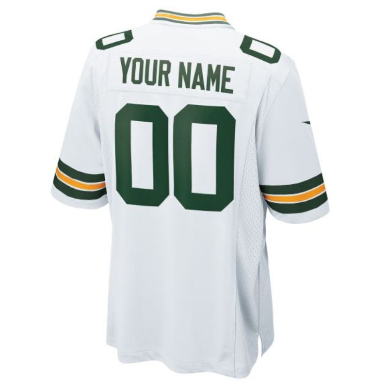 Green Bay Packers Team Customized Game Pro Jersey - White - Champions Jerseys