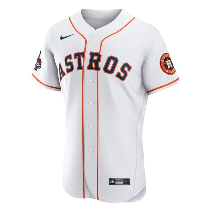 Houston Astros Team Pro Home Unisex Custom Jersey - White - Champions Jerseys