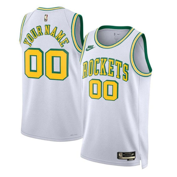 Houston Rockets Unisex 2022/23 Customized Swingman Pro Jersey - Classic Edition - White - Champions Jerseys