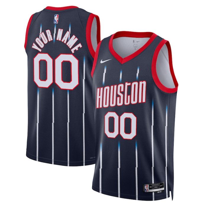 Houston Rockets Unisex 2022/23 Swingman Custom Jersey - City Edition - Navy - Champions Jerseys