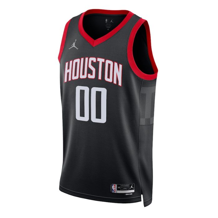 Houston Rockets  Unisex 2022/23 Swingman Custom Jersey - Statement Edition - Black - Champions Jerseys