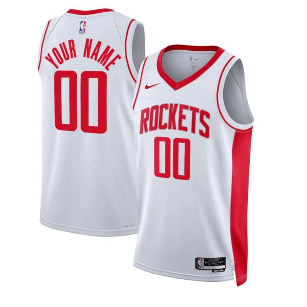 Houston Rockets Unisex 2022/23 Swingman Customized Pro Official Jersey White - Association Edition - Champions Jerseys