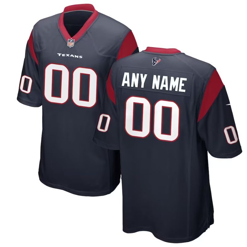 Houston Texans Team Customized Game Unisex Jersey - Navy - Champions Jerseys