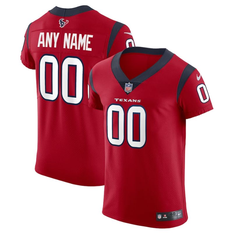 Houston Texans Team Vapor Elite Custom Unisex Jersey - Red - Champions Jerseys