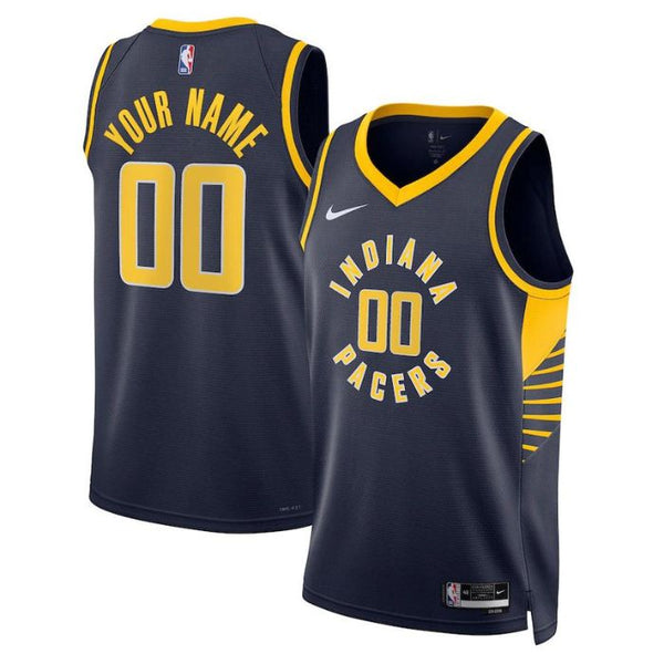 Indiana Pacers Unisex 2022/23 Swingman Custom Pro Official Jersey Navy - Icon Edition - Champions Jerseys