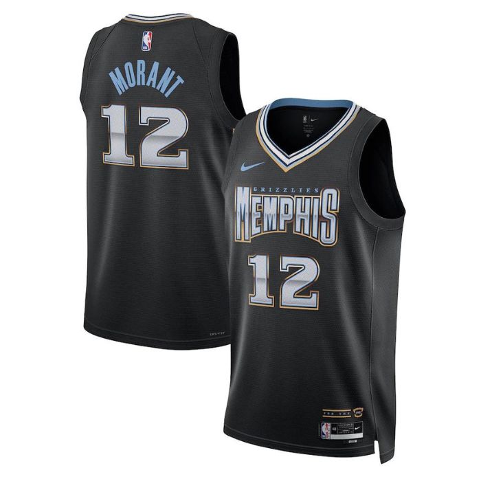 Ja Morant Memphis Grizzlies Unisex 2022/23 Swingman Jersey - City Edition - Black - Champions Jerseys