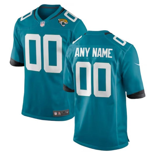 Jacksonville Jaguars Team Alternate Custom Game Unisex Jersey - Teal - Champions Jerseys
