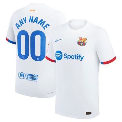 Barcelona 2023/24 Away Custom Jersey - White / ANY Name