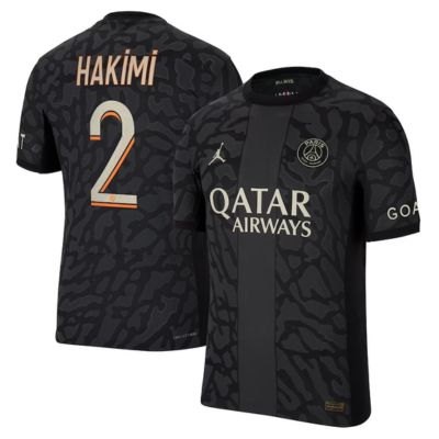 Achraf Hakimi Paris Saint-Germain 2023/24 Third Match Player Jersey - Anthracite