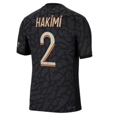 Achraf Hakimi Paris Saint-Germain 2023/24 Third Match Player Jersey - Anthracite