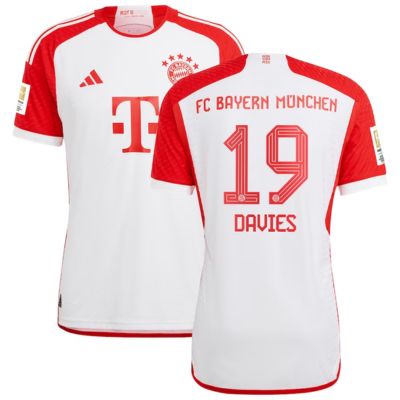 Alphonso Davies Bayern Munich 2023/24 Home Jersey - White