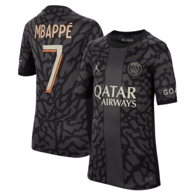 Kylian Mbappe Paris Saint-Germain 2023/24 Third Stadium Player Jersey - Anthracite