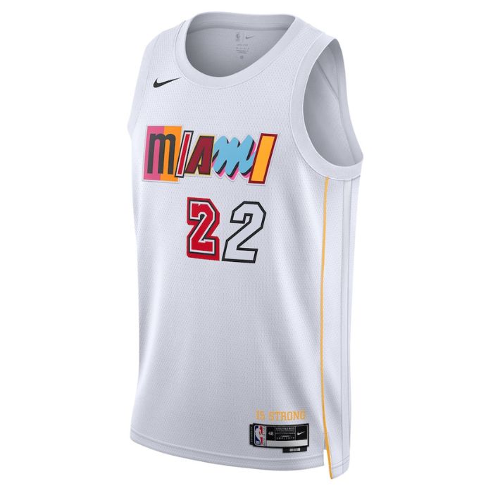 Jimmy Butler Miami Heat Unisex 2022/23 Swingman Jersey - City Edition - White - Champions Jerseys