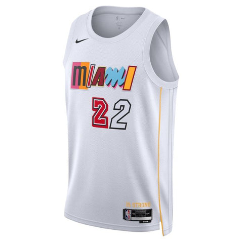 Jimmy Butler Miami Heat Unisex 2022/23 Swingman Jersey - City Edition - White - Champions Jerseys