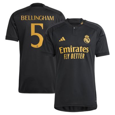 Jude Bellingham Real Madrid Third Shirt 2023-24 Jersey Player - Black