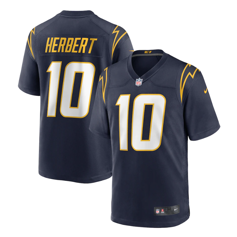 Justin Herbert 10 Player Los Angeles Chargers Alternate Game Jersey 2023/24 - Navy