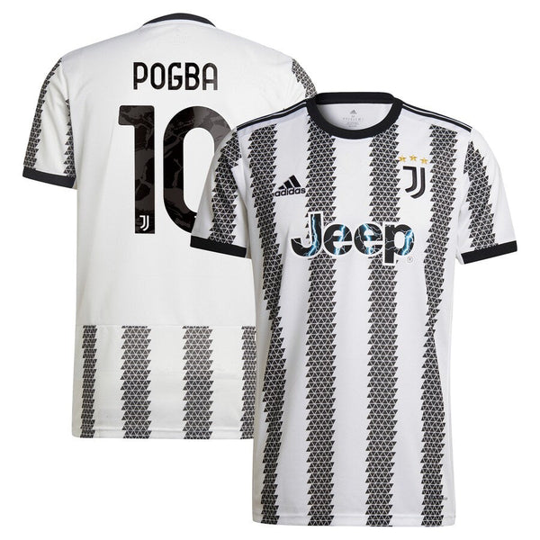 Juventus Home jerseys 2022-2023 with Player Pogba 10 printing Unisex - White - Jersey Teams World