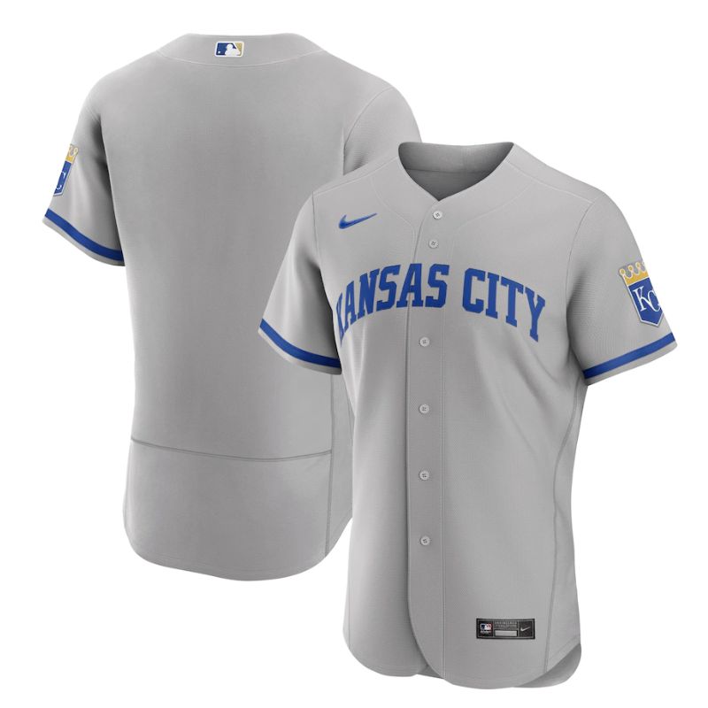 Kansas City Royals 2023 Road Custom Jersey - Gray - Champions Jerseys