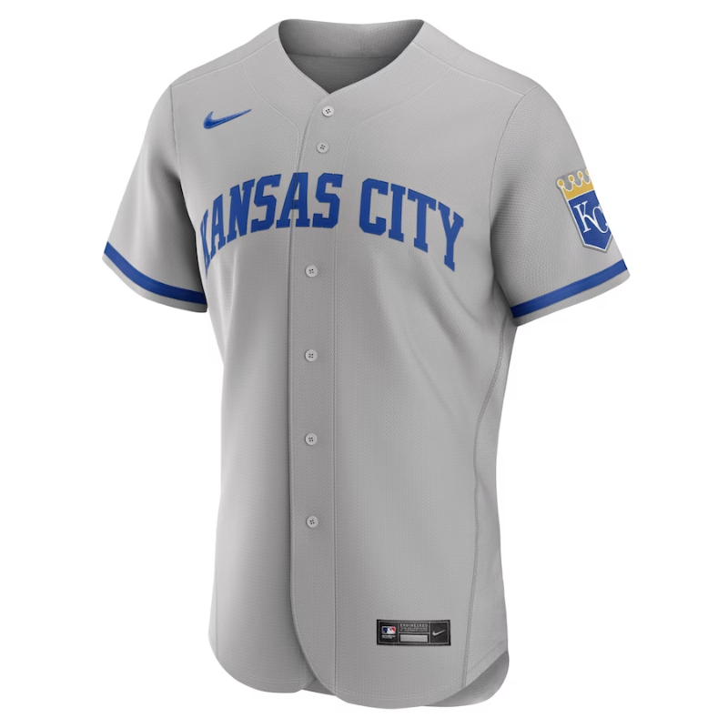 Kansas City Royals 2023 Road Custom Jersey - Gray - Champions Jerseys