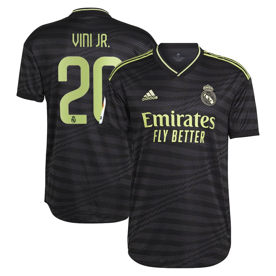 Vini Jr. Real Madrid  Unisex Shirt 2023 Third Player Jersey   - Black - Jersey Teams World