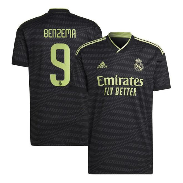 Karim Benzema Real Madrid Unisex Shirt 2022/23 Third Player Jersey - Black - Jersey Teams World