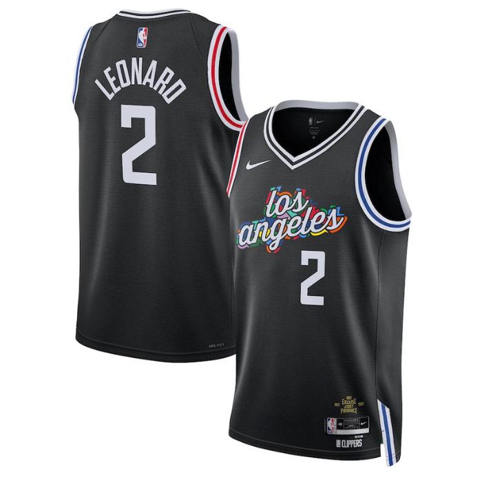 Kawhi Leonard LA Clippers Unisex 2022/23 Swingman Jersey - City Edition - Black - Champions Jerseys