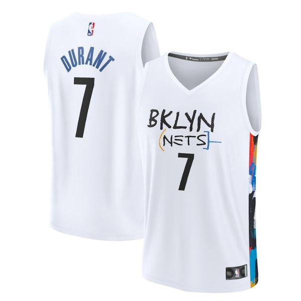 Kevin Durant Brooklyn Nets 2022/23 Fastbreak Jersey - City Edition - White - Champions Jerseys