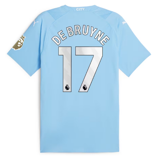 Kevin De Bruyne Manchester City Team  Puma 2023/24  Player Authentic Jersey - Sky Blue