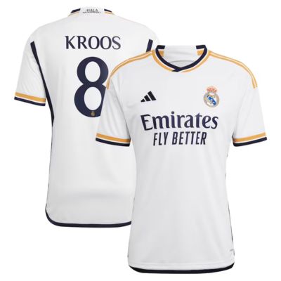 Kroos Real Madrid Home Shirt 2023-24 Jersey Player - White