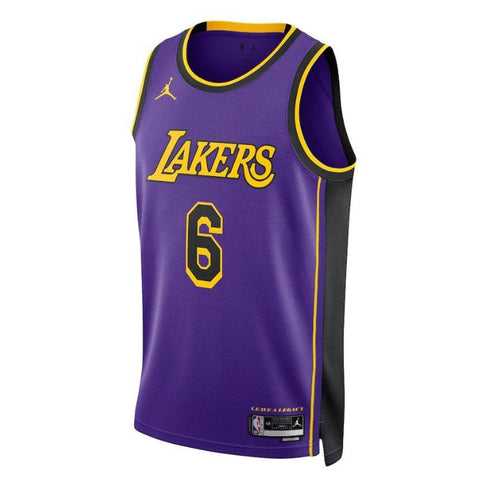 LeBron James Los Angeles Lakers 2022/23 Statement Edition Swingman Jersey - Purple - Champions Jerseys