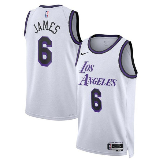 LeBron James Los Angeles Lakers Unisex 2022/23 Swingman Jersey - City Edition - White - Champions Jerseys