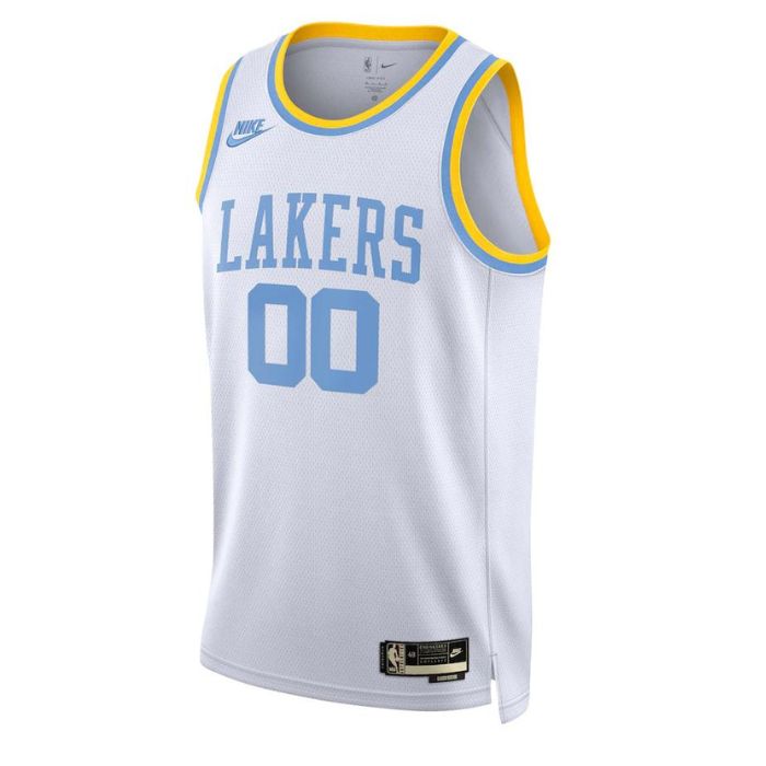 Los Angeles Lakers Unisex 2022/23 Custom Swingman Pro Jersey - Classic Edition - White - Champions Jerseys